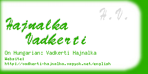 hajnalka vadkerti business card